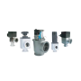Клапан высоковакуумный угловой GDQ-J25(B), KF25 пневмопривод, сильфоновая герметизация, нержавеющая сталь 304, CBVAC