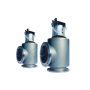 Клапан высоковакуумный угловой большого размера GDQ-S400(B), LF-400 пневматическийпривод, герметизация сильфоном, нержавеющая сталь 304, CBVAC