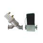 Клапан высоковакуумный проходной угловой модельного ряда KF(NW) GDQ-50(45°), KF50 пневмопривод, герметизация витоновым уплотнительным кольцом, нержавеющая сталь 304, CBVAC