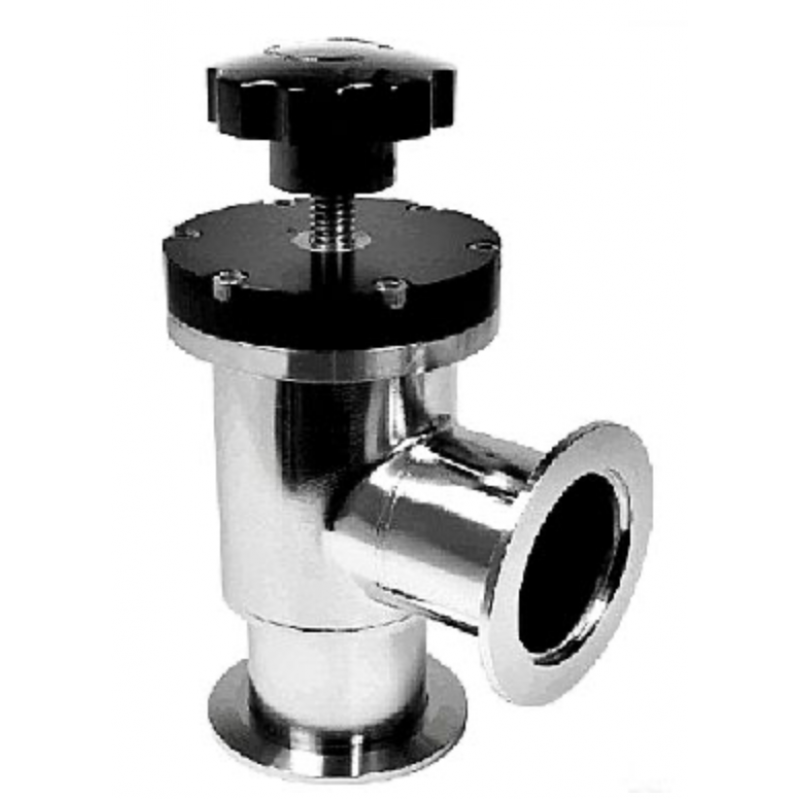 Клапан высоковакуумный угловой GD-J16(B), KF16 ручной привод, уплотнительное кольцо, алюминий, CBVAC