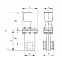 Шиберный затвор (GVB-SS-KF50-M) с фланцем KF50 (NW50), с сильфонным уплотнением, нержавеющая сталь 304, HTC