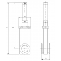 Шиберный малый пневматический затвор (GV-SS-KF50-P) с фланцем KF50 (NW50), нержавеющая сталь 304, HTC