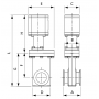 Шиберный затвор (GVB-SS-KF50-P) с фланцем KF50 (NW50), с сильфонным уплотнением, нержавеющая сталь 304, HTC