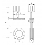 Шиберный затвор ( GVB-SS-ISO100-P) с фланцем ISO100, с сильфонным уплотнением нержавеющая сталь 304, HTC