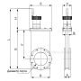 Шиберный затвор ( GVBB-SS-CF275-M) с фланцем CF275, с ручным приводом, нержавеющая сталь 304, HTC