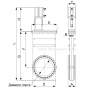 Шиберный затвор ( GVBB-SS-CF63-P) с фланцем CF63, с ручным приводом, нержавеющая сталь 304, HTC