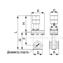 Шиберный затвор ( GVB-SS-KF40-M) с фланцем KF40 (NW40), с ручным приводом, нержавеющая сталь 304, HTC