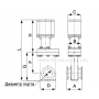 Шиберный затвор ( GVB-SS-KF50-P) с фланцем KF50 (NW50), с ручным приводом, нержавеющая сталь 304, HTC