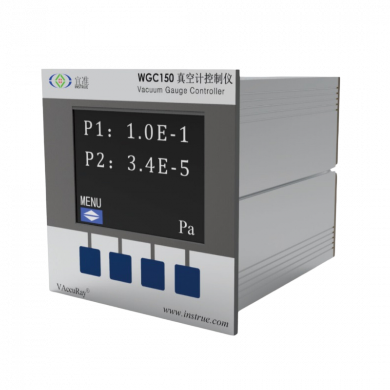 Контроллер вакуумных преобразователей WGC-150F (для преобразователя Пирани ZJ52T + комбинированного Пирани/с горячим катодом PIP-01), измерение и отображение до четырех каналов, обмен данными RS485