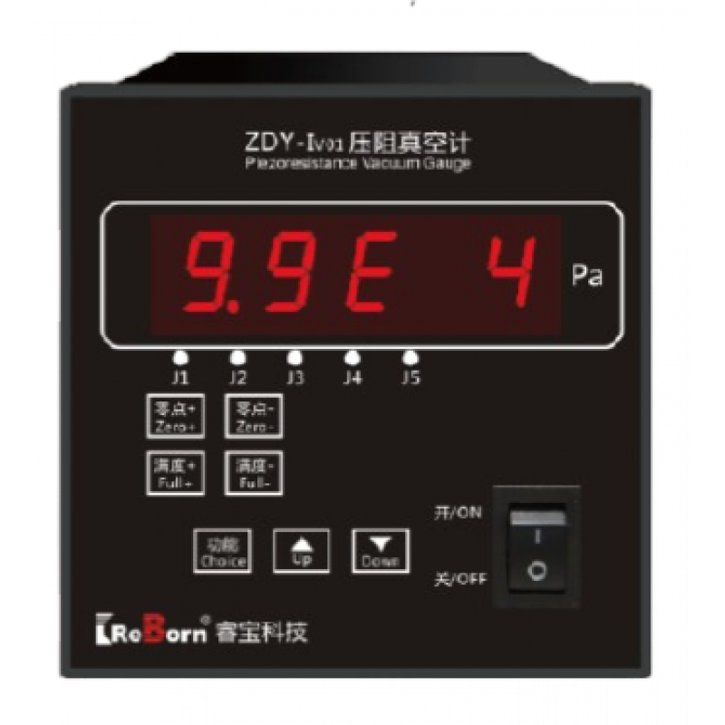 Пьезорезистивный вакуумметр ZDY-Iv01, ZDY1V01-EB2Z2, шасси типа E, черный, две контрольные точки, аналоговый выход Линейный 0~5В, обмен данными RS-232 ModBus-RTU
