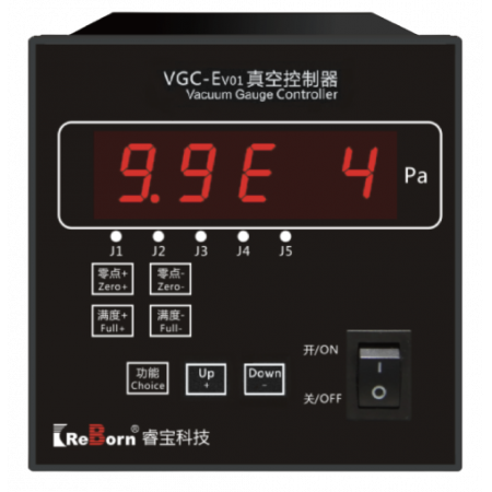 Вакуумный контроллер VGC-Ev01,  тип шасси E, цвет черный, две контрольные точки, аналоговый выход не предусмотрен, обмен данными не предусмотрен