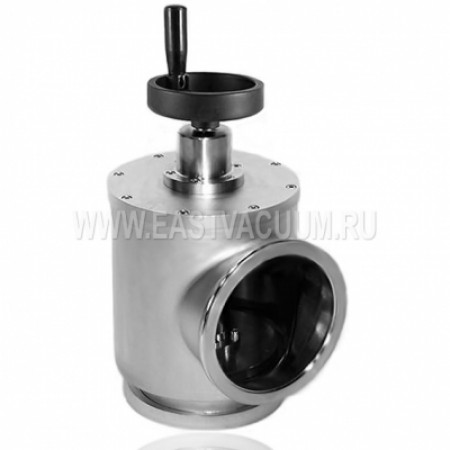 Угловой клапан ISO-K 160 ручной, витоновое уплотнение (нержавеющая сталь)